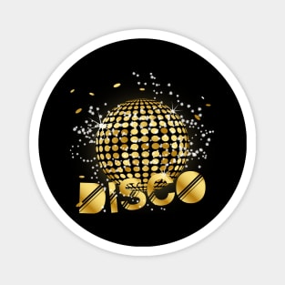 Disco Ball Disco Gold Gitzer Magnet